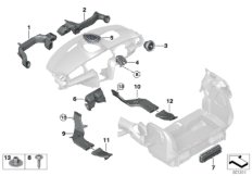 Воздуховод для BMW F55 Cooper B38 (схема запасных частей)