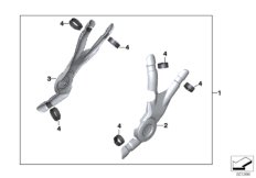 Защита рамы "Style" для BMW K50 R 1250 GS 19 (0J91, 0J93) 0 (схема запасных частей)