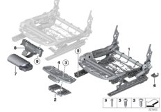 Стденье Пд, каркас подушки эл.сиденья для BMW F31 320iX N20 (схема запасных частей)