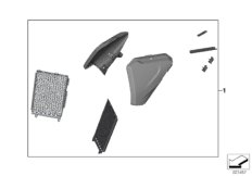 Комплект защиты от брызг и ударов камней для MOTO K50 R 1250 GS 19 (0J91, 0J93) 0 (схема запасных частей)