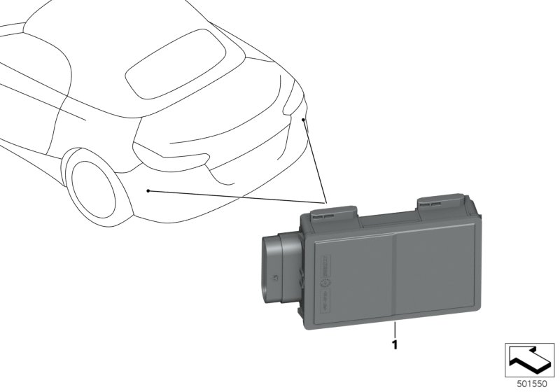 Радиолокационный датчик ближн.диапазона для BMW G29 Z4 M40i B58C (схема запчастей)