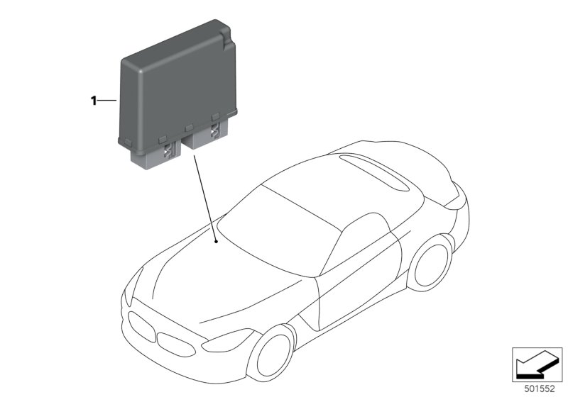 ЭБУ, ультразвуковой датчик для BMW G29 Z4 20i B48D (схема запчастей)
