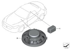 Детали устройства громкой связи для BMW G29 Z4 20i B48D (схема запасных частей)