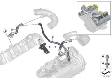 Система вентиляции картера для BMW G14 M850iX N63B (схема запасных частей)