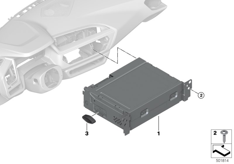 Базовое головное устройство Media2 для BMW G29 Z4 20i B48D (схема запчастей)