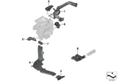 Вентиляционный канал для BMW F91 M8 S63M (схема запасных частей)