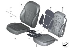 Набивка и обивка сиденья пов.комф.Зд для BMW G07 X7 40iX B58C (схема запасных частей)