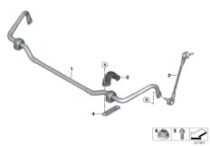 Стабилизатор Пд для BMW G21 330d B57 (схема запасных частей)