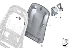 Накладки спинки заднего сиденья для BMW G07 X7 M50dX B57S (схема запасных частей)