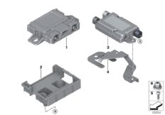 Детали телефония беспроводная зарядка для BMW G12 730Ld B57 (схема запасных частей)