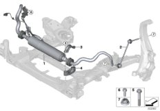 Стабилизатор Пд/Dynamic Drive для BMW G06 X6 M50dX B57S (схема запасных частей)