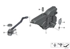 Детали бачка стеклоомывателя для BMW G21 318d B47B (схема запасных частей)