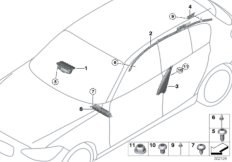 НПБ для BMW F36N 418d B47 (схема запасных частей)