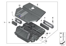 Глушитель шума всасыв./сменн.эл.фильтра для BMW F98 X4 M S58 (схема запасных частей)