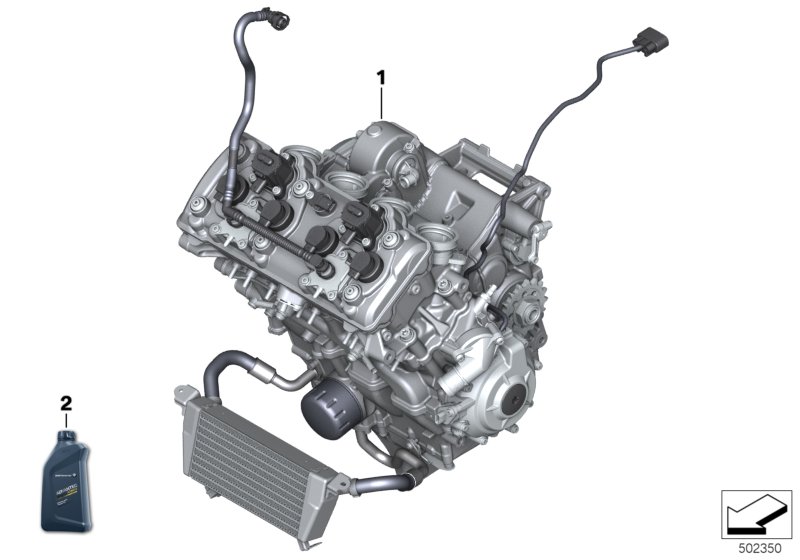 Двигатель для BMW K67 S 1000 RR 19 (0E21, 0E23) 0 (схема запчастей)