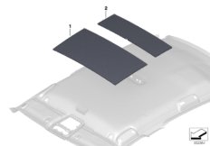 Звукоизоляция крыши для BMW F40 M135iX B48E (схема запасных частей)