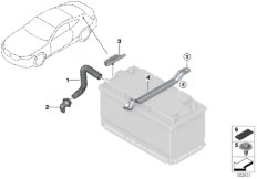 Доп.элементы АКБ для BMW F92 M8 S63M (схема запасных частей)