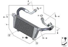Масляный радиатор для BMW K67 S 1000 RR 19 (0E21, 0E23) 0 (схема запасных частей)