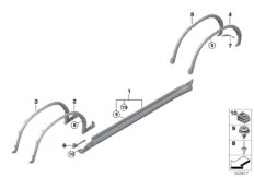 Накладка M порог / арка колеса для BMW F97 X3 M S58 (схема запасных частей)