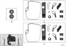 Ремкомплект накладок центра управления для BMW G05 X5 30dX B57 (схема запасных частей)