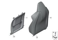 Накладки спинки переднего сиденья для BMW G21 320d B47D (схема запасных частей)