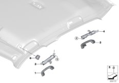 Доп.элементы потолка для BMW F40 120dX B47D (схема запасных частей)