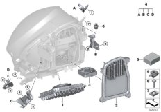 Детали светодиодной фары для BMW F54N Cooper SD ALL4 B47D (схема запасных частей)