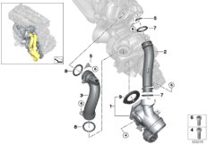 Упр.возд.заслонками турбонагнетателя для BMW F22N 225d B47 (схема запасных частей)