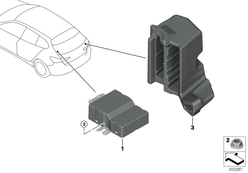 ЭБУ топливного насоса для BMW F48 X1 25iX B46 (схема запчастей)