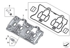 Крышка головки блока цилиндров/доп.эл. для BMW K67 S 1000 RR 19 (0E21, 0E23) 0 (схема запасных частей)