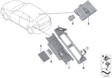 ЭБУ телематических услуг для BMW F48N X1 20i B42 (схема запасных частей)