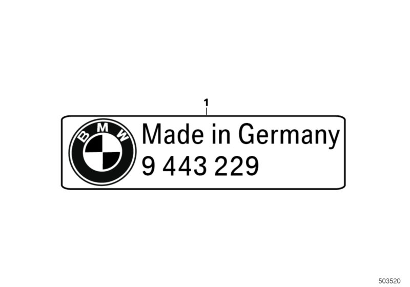 Таблички для BMW K67 S 1000 RR 19 (0E21, 0E23) 0 (схема запчастей)