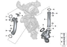 Упр.возд.заслонками турбонагнетателя для BMW G05 X5 25dX B47F (схема запасных частей)