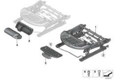 Каркас подушки пер. сиденья с ручн.рег. для BMW F48N X1 25iX B42 (схема запасных частей)