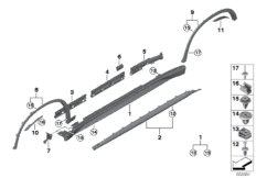 Накладка порог / арка колеса для BMW F48N X1 20dX B47 (схема запасных частей)