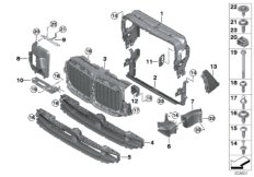 Воздуховоды для BMW G07 X7 40iX B58C (схема запасных частей)