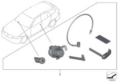 Система одновр.запирания Displaykey для BMW G21 330iX B48D (схема запасных частей)
