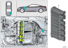 Встроенный модуль питания Z11 для BMW G14 840dX B57 (схема запасных частей)