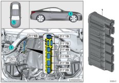 Встроенный модуль питания Z11 для BMW F91 M8 S63M (схема запасных частей)