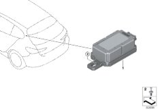 ЭБУ дистанционного радиоуправления для BMW F40 120dX B47D (схема запасных частей)