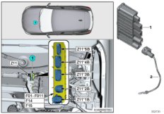 Встроенный модуль питания Z11 для BMW F40 120dX B47D (схема запасных частей)