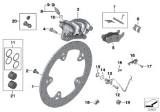 Тормозной механизм заднего колеса для MOTO K25H HP2 Enduro (0369,0389) 0 (схема запасных частей)