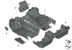 облицовка днища для BMW F91 M8 S63M (схема запасных частей)