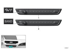 Панель управления аудиосистемой для BMW F40 120dX B47D (схема запасных частей)