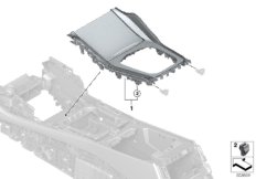 Дек.накладки на центральную консоль для BMW G06 X6 30dX B57 (схема запасных частей)