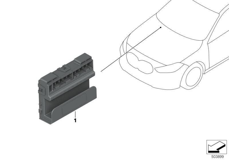 Коммутатор Ethernet для BMW F40 118d B47B (схема запчастей)