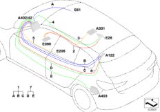 Рем.каб.осн.жгута проводов антенна/коакс для BMW F40 118i B38C (схема запасных частей)