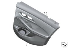 Обшивка двери Individual кожа Зд для BMW G20 330e B48X (схема запасных частей)