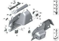Обшивка багажного отделения Бок для BMW RR31 Cullinan N74L (схема запасных частей)