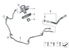 Насос высокого давления/трубопроводы для BMW G12N 750LiX N63B (схема запасных частей)
